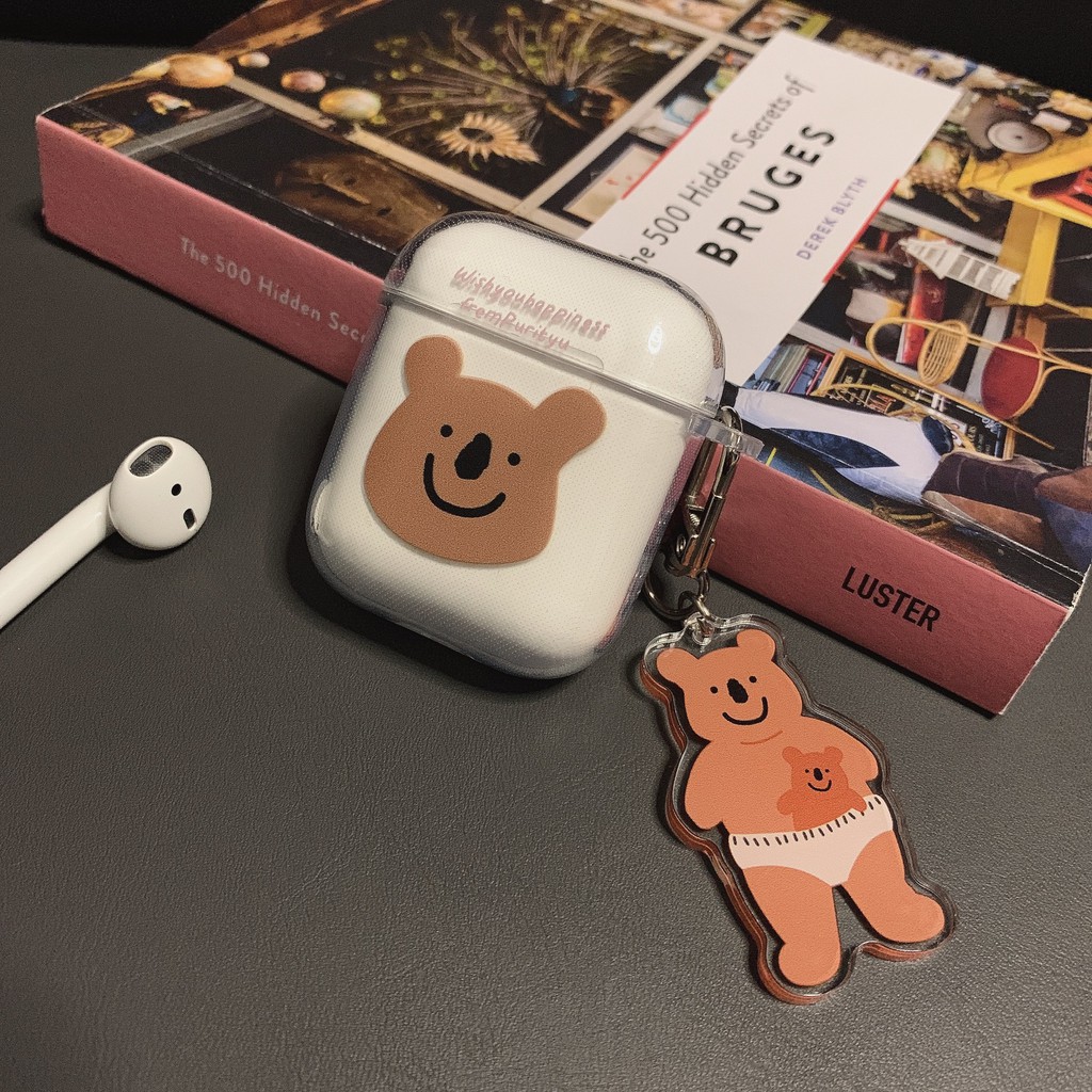 Vỏ Bảo Vệ Hộp Sạc Tai Nghe Airpods 1/2 Siêu Đáng Yêu Bằng Silicon Dẻo Vỏ bảo vệ đựng tai nghe Airpod 1/Airpod 2/Airpod pro Chống rơi, chống thấm nước và chống mưa