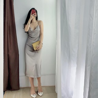 Váy Lụa Satin 2 Dây Cao Cấp