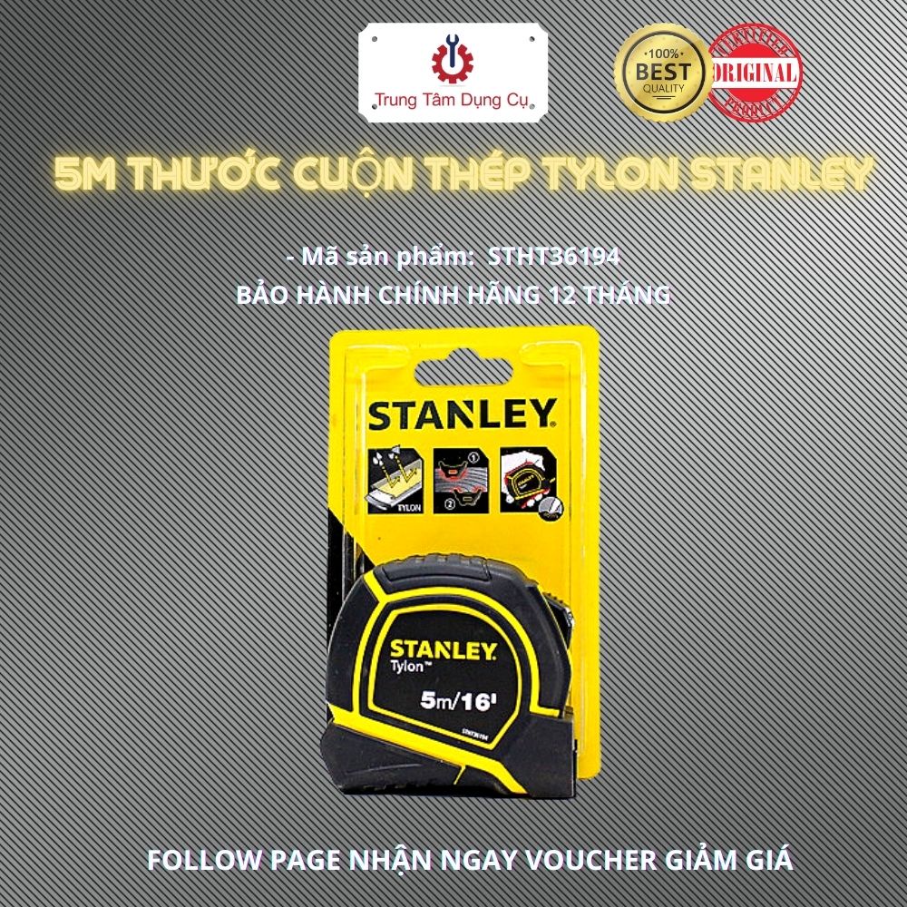 Thước cuộn thép 5m Tylon Stanley STHT36194 (36-194) - Chính Hãng