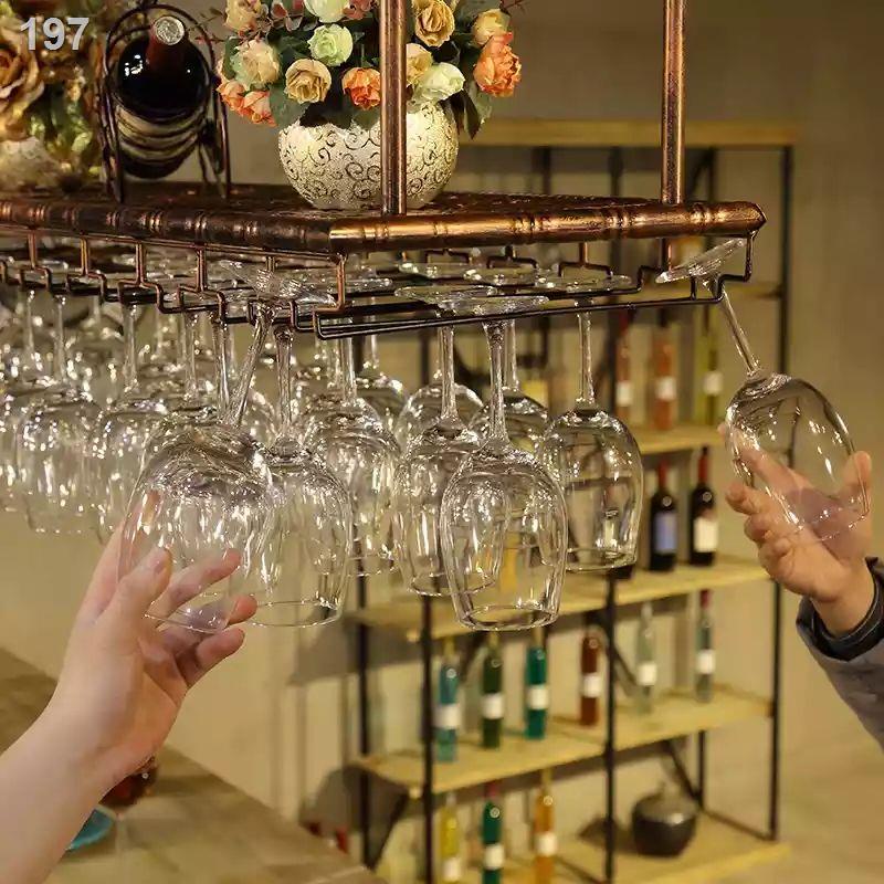 【hàng mới】Giá treo ly rượu ngược nhà Phong cách châu Âu quầy bar sáng tạo móc cao