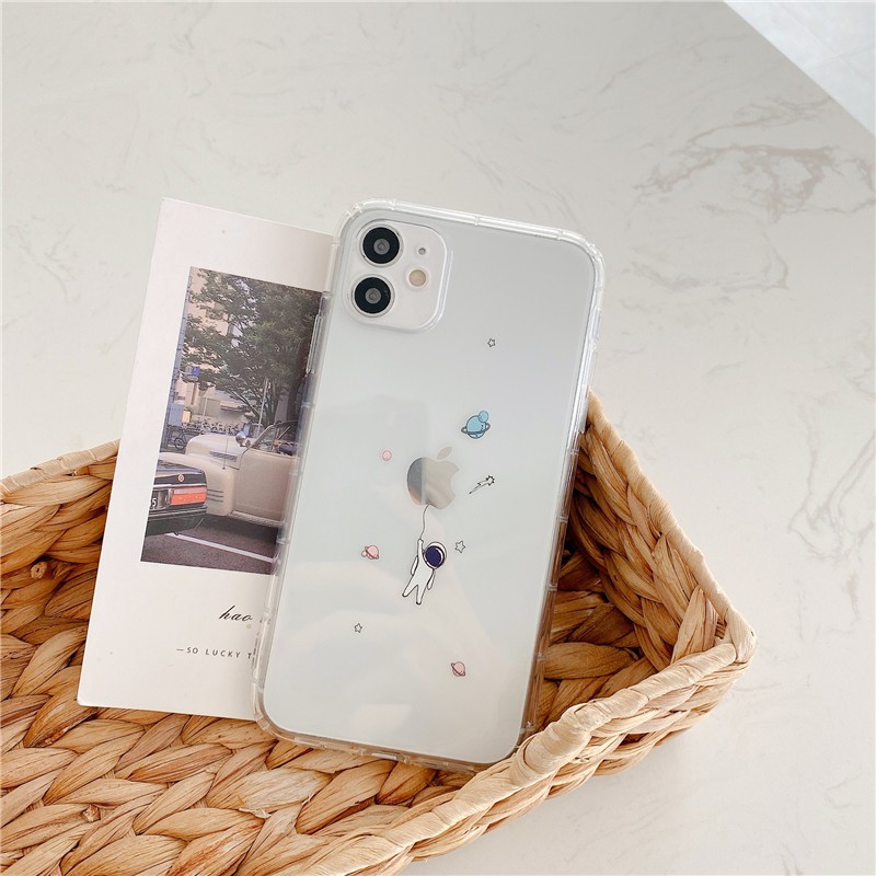Anti-drop Case for iPhone 11 Pro Max / iPhone12 / iPhone X / iPhone 7 Plus / iPhone 8 / iPhone 6 Fun Astronaut TPU Soft Case | BigBuy360 - bigbuy360.vn