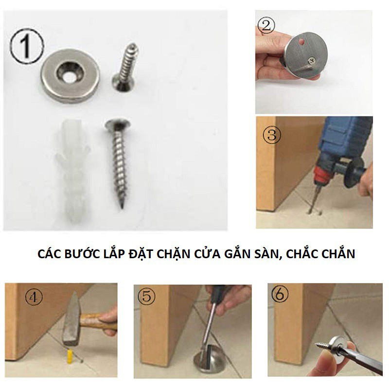 Chặn Cửa Bán Nguyệt Có Nam Châm, Chặn Cửa Gắn Sàn Miếng Dán 3M Chắc Chắn, An Toàn Cho Em Bé. Kingler 1200