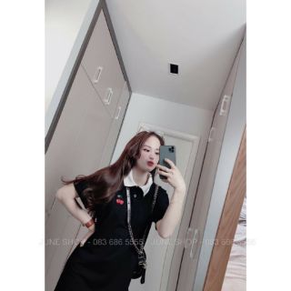 Đầm váy suông cổ bẻ trắng