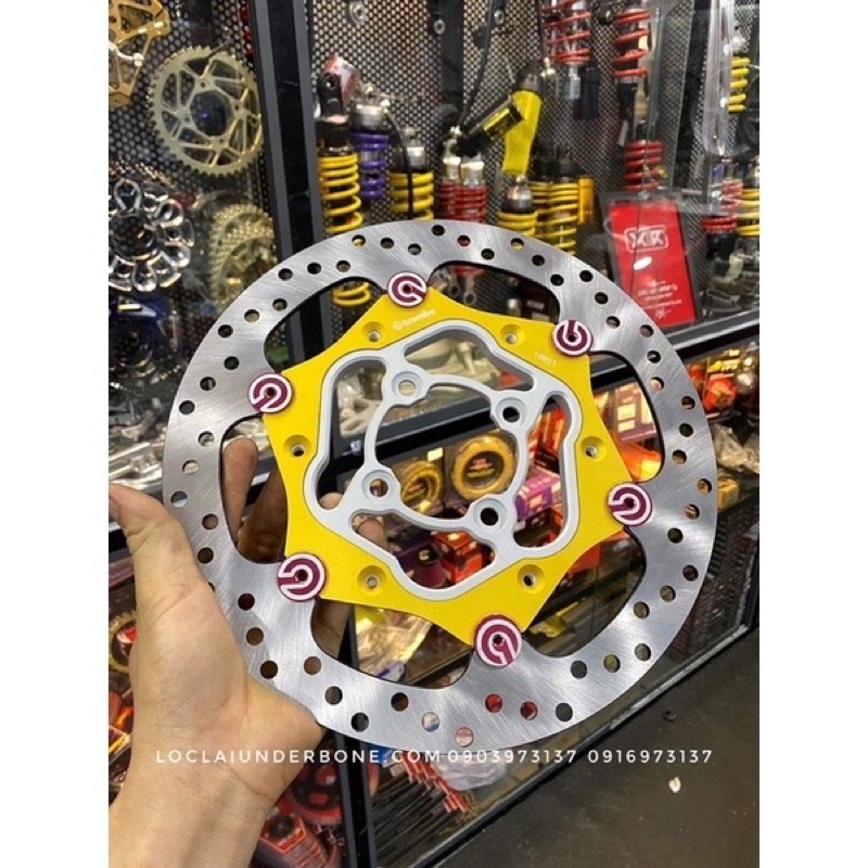 Đĩa thắng Brembo Oversize 260 kèm lòng CNC 4 lỗ cho moi loại xe