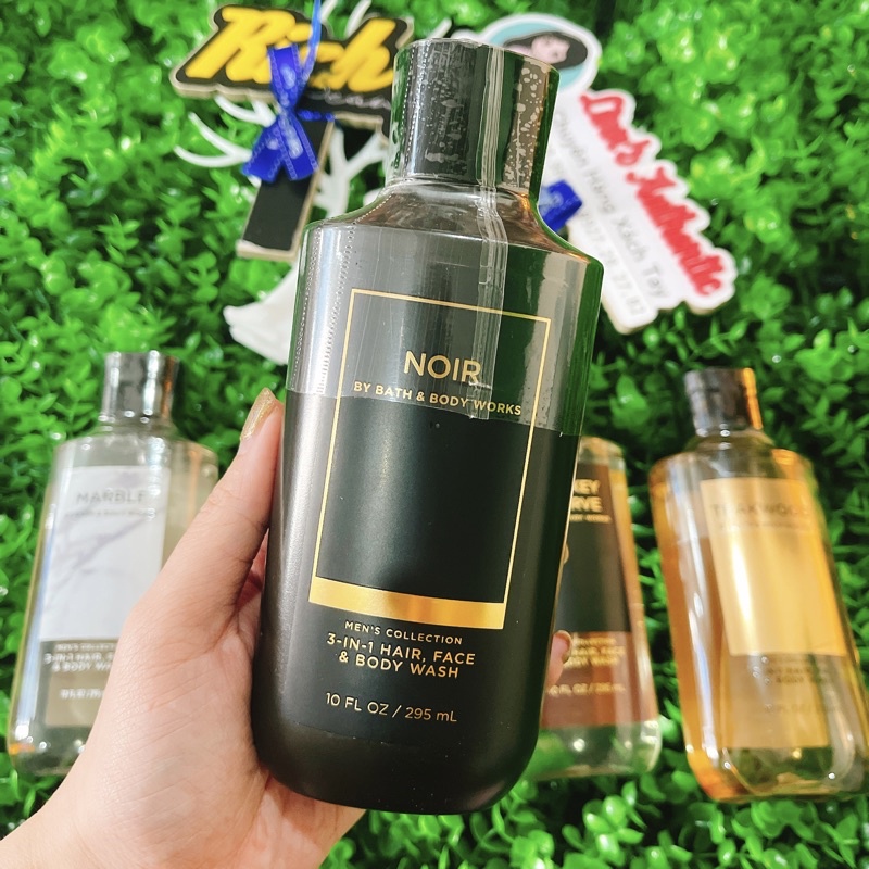 Auth_Fullsize GỘI TẮM SHOWER GEL NAM / BODY WASH MEN NOIR |MARBLE | TEAKWOOD Bath & Body Works