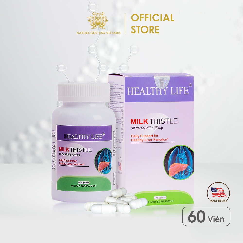 Viên uống Milk Thistle Nature Gift chiết xuất từ cây kế sữa giúp bổ gan, giải độc, làm mát gan nhập khẩu 100% từ Mỹ