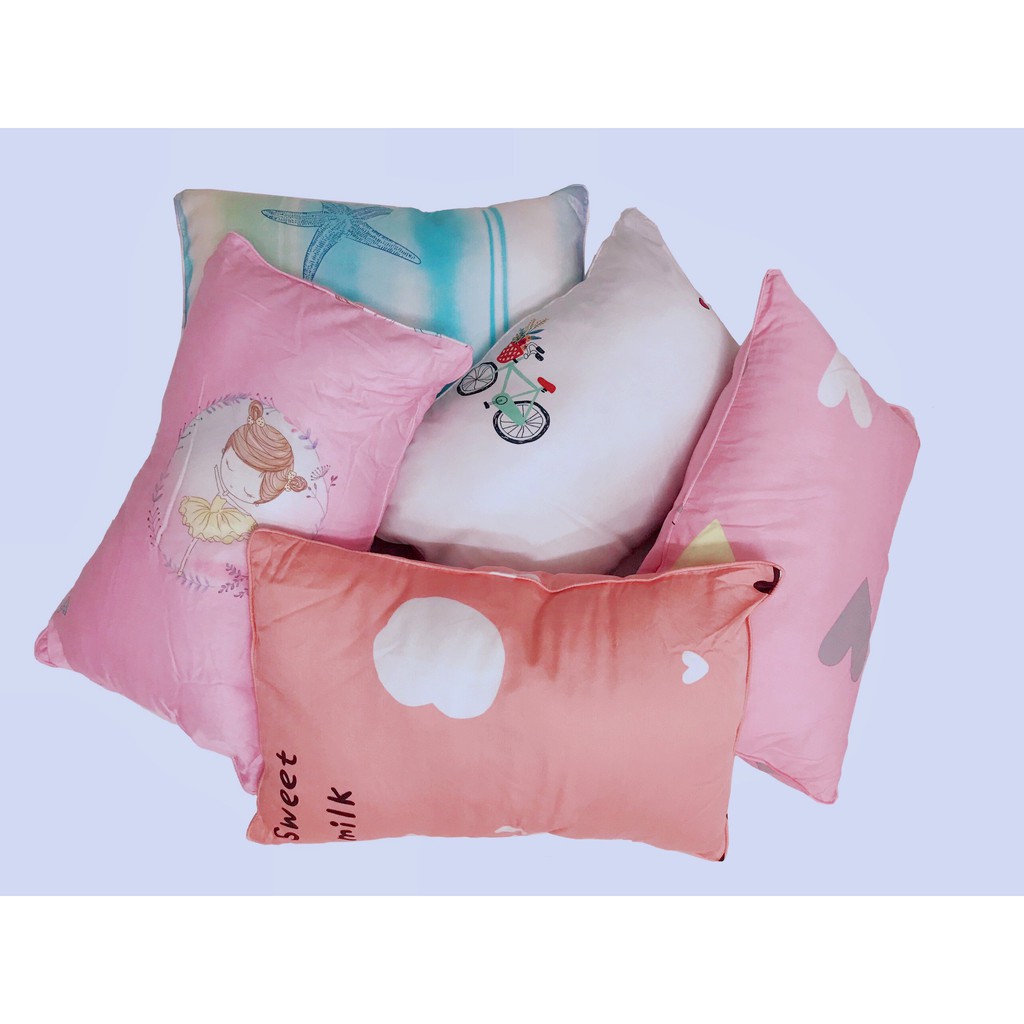 ❤️❤️❤️Set gối và nệm ngủ chống thấm Tencel cao cấp cho bé 0-3 tuổi cực iu - set nệm gối cho bé