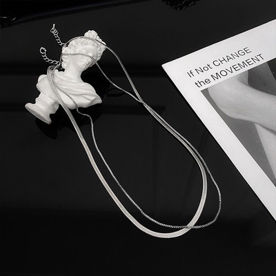 Vòng Cổ Hai Lớp Dạng Xếp Chồng Đơn Giản Phong Cách Hip Hop 19A1251