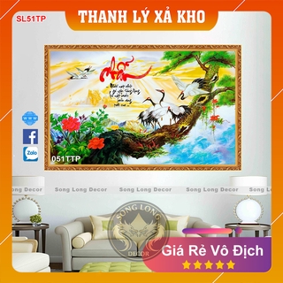 Tranh Dán Tường Chữ Nhẫn- SL51TP-Tranh 3d Thư Pháp - Song Long Decor