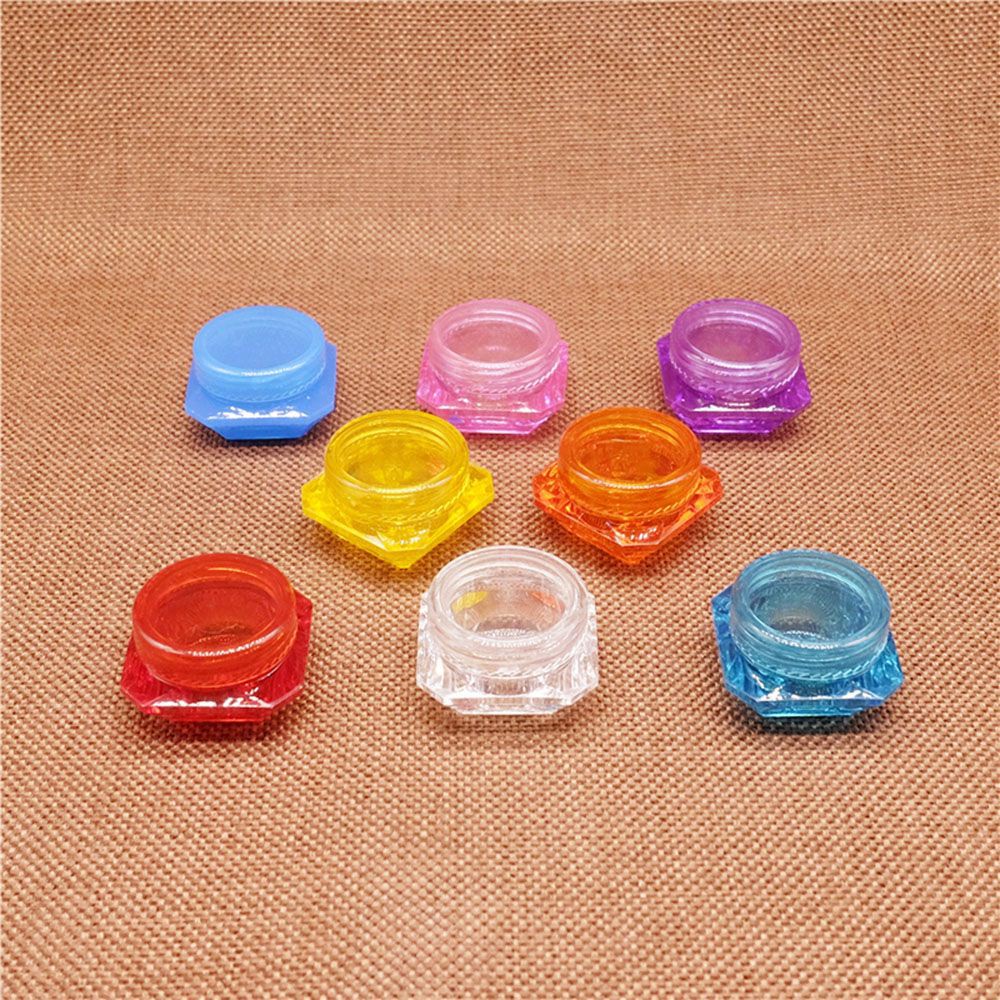 NICKOLAS 5Pcs Hot Selling 5G Empty Cosmetic Cream Jar Colorful Balm Makeup Bottle Cosmetic Container Small Diamond Shape Randomly Send Skin Care Plastic Nail Art Pot