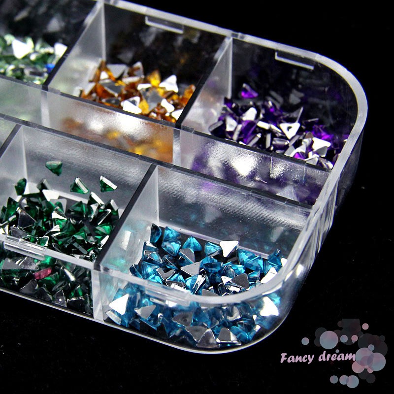 1400 hạt kim sa 12 màu 3D tự trang trí móng tay