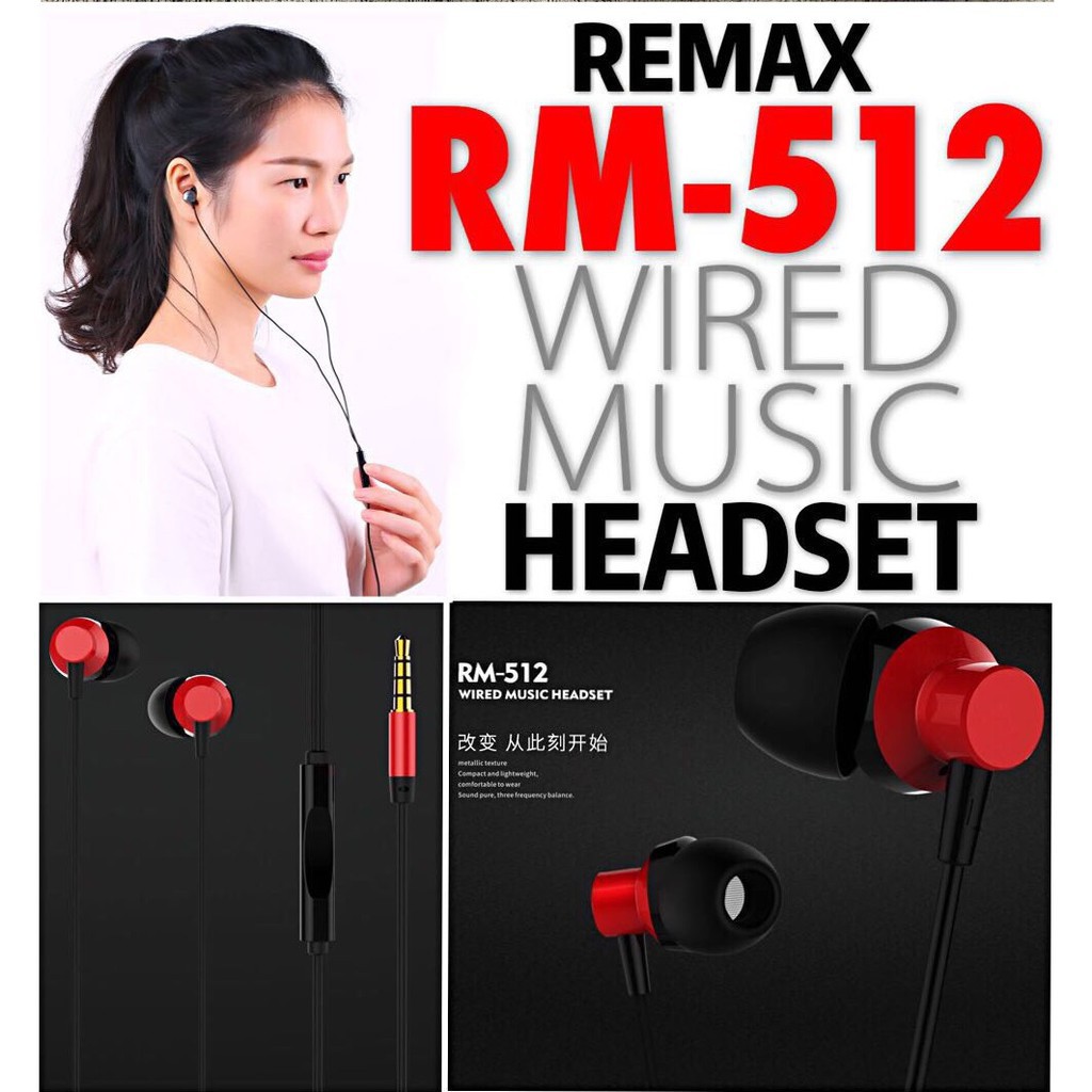 Tai Nghe Có Microphone ReMax RM-512 Âm Thanh Cực Chuẩn