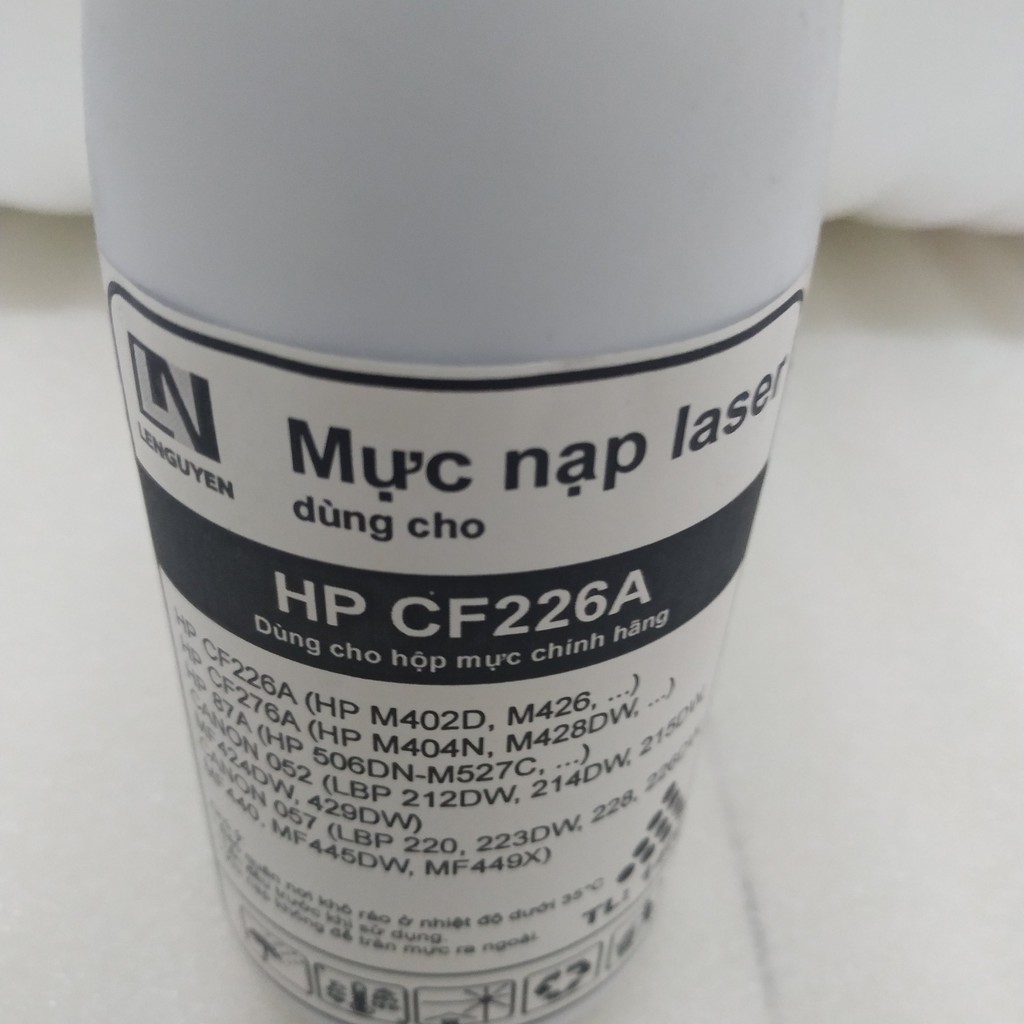 Mực nạp HP 26A, 76A, 87a, 052, 057 (HP CF226A) Trọng lượng 130g