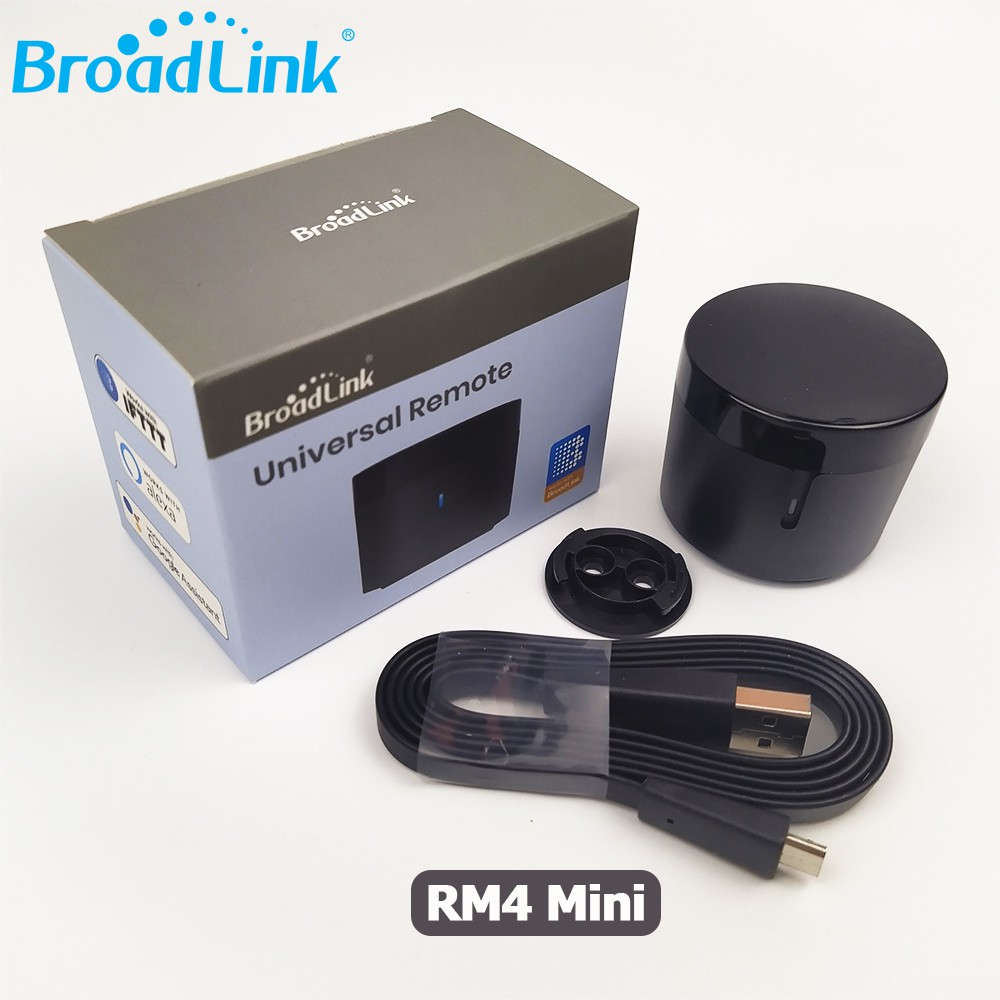 Bộ điều khiển hồng ngoại trung tâm Broadlink RM4 mini và cảm biển nhiệt độ độ ẩm HTS2 Bản quốc tế Universal Remote
