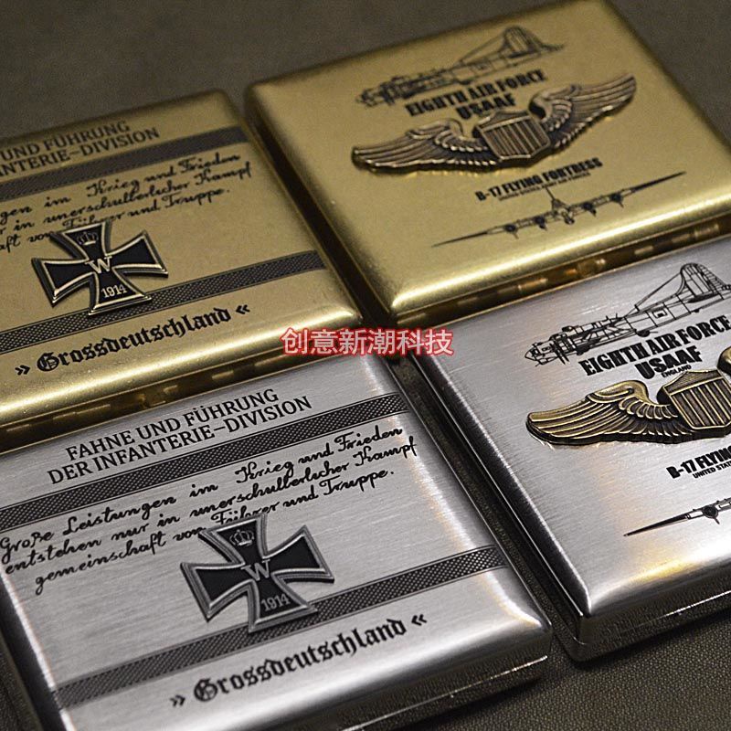 Hộp Đựng Thuốc Lá 20 Điếu Thuốc Bằng Kim Loại Cao Cấp Phong Cách Retro Air Force Mới