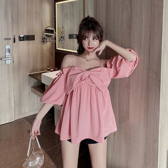 [Mã FAMAYWA giảm 10K đơn 50K] ÁO 2 DÂY NƠ RỚT VAI DỄ THƯƠNG 🥰. ( SIÊU RẺ) | BigBuy360 - bigbuy360.vn