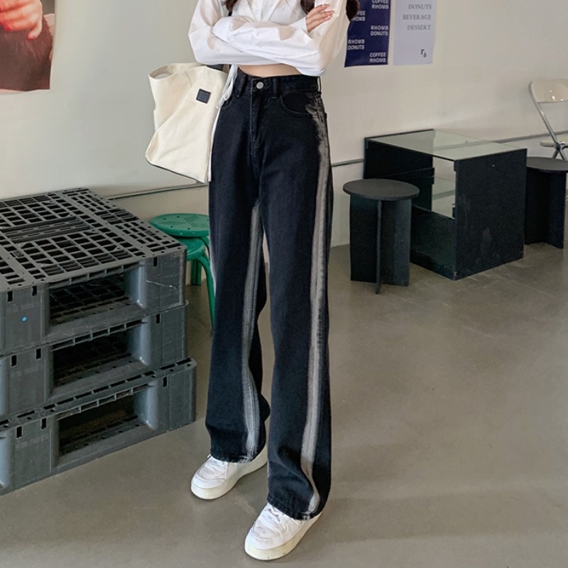 Quần Jean Lưng Cao Dáng Ôm Theo Phong Cách Vintage