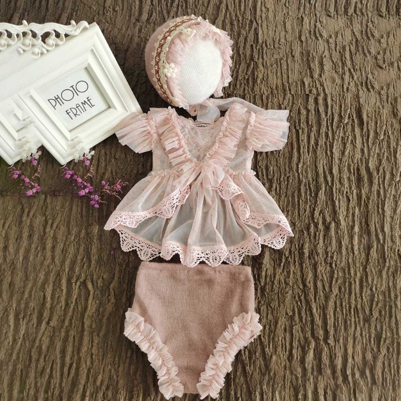 Set Trang Phục 3 Món Phụ Kiện Chụp Hình Cho Bé