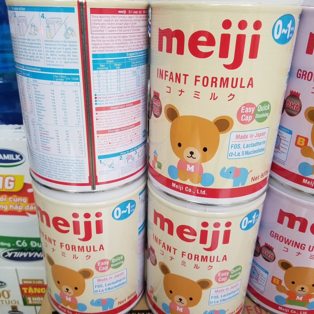 Sữa Meiji Nội Địa Nhật lon số 0 và số 9 800g [có tem phụ]