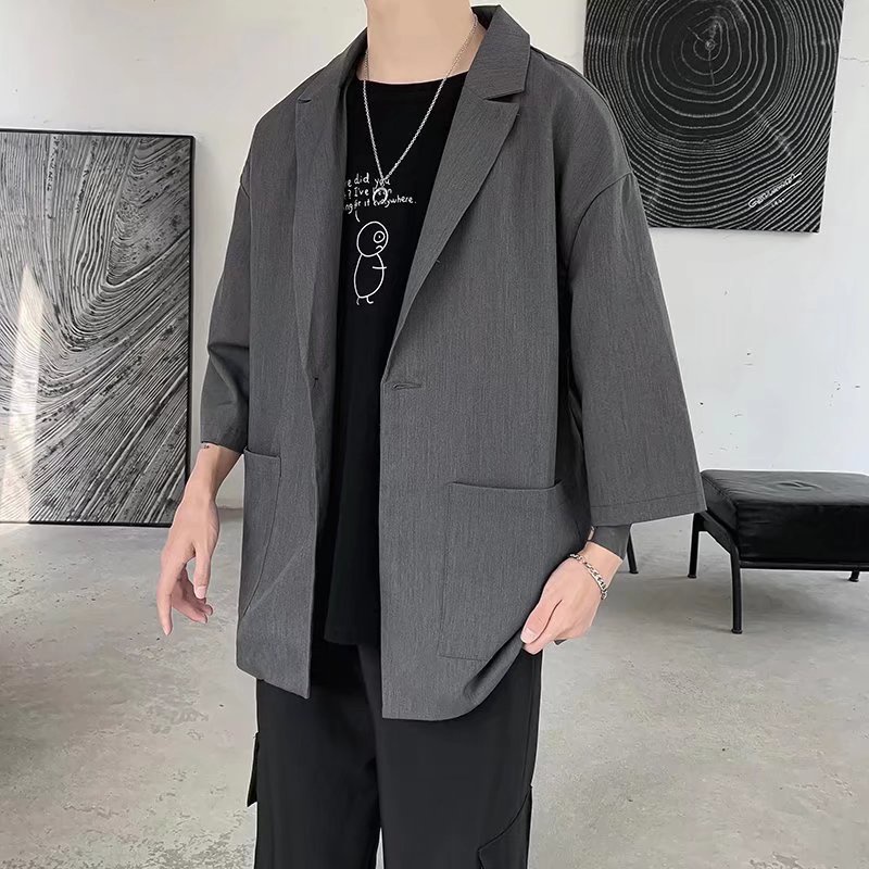 Áo Khoác Vest Tay Ngắn Phong Cách Hàn Quốc Dành Cho Nam