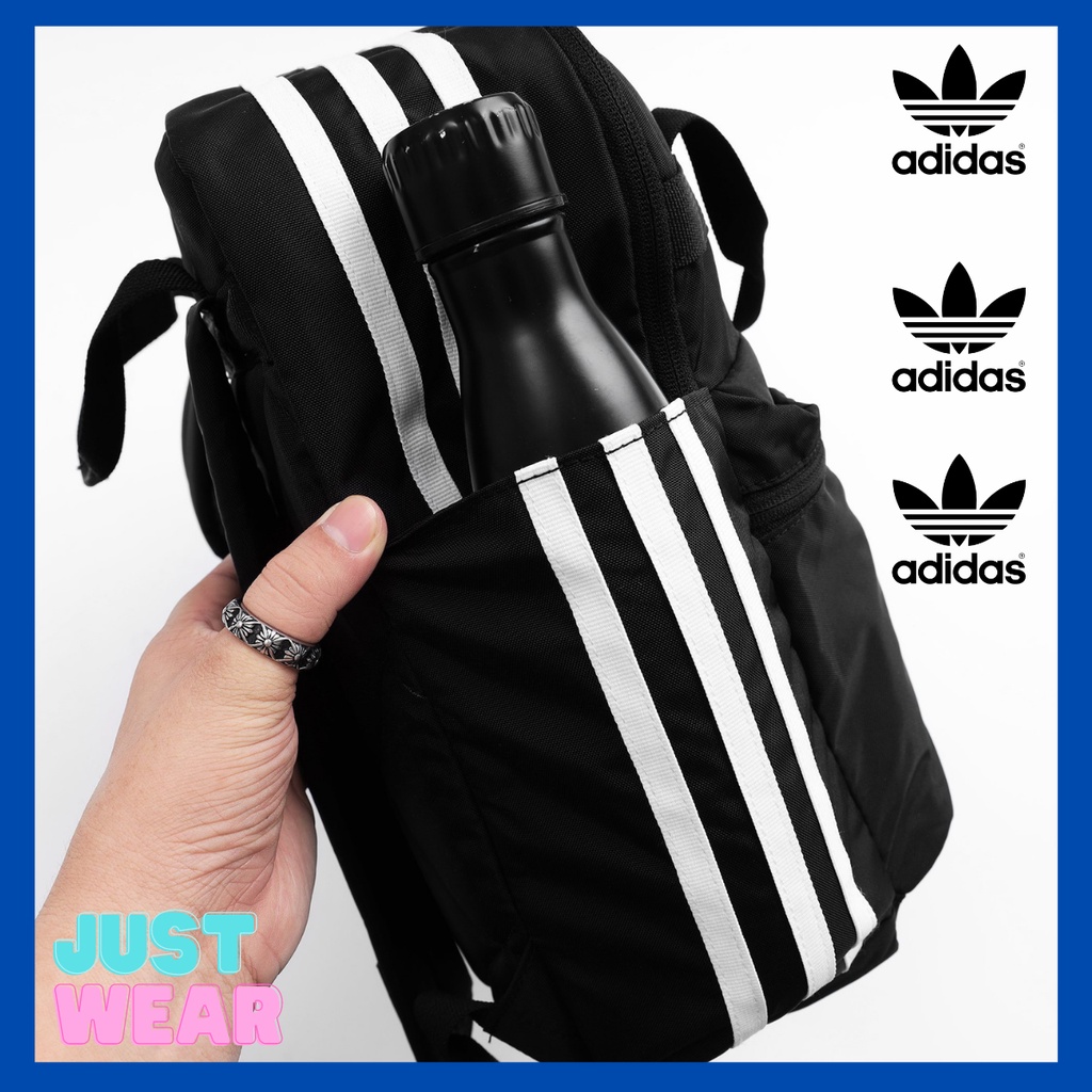 Balo Adidas 3 sọc balo đi học thể thao cao cấp chất vải polyester chống thấm nước chống sốc siêu sịn