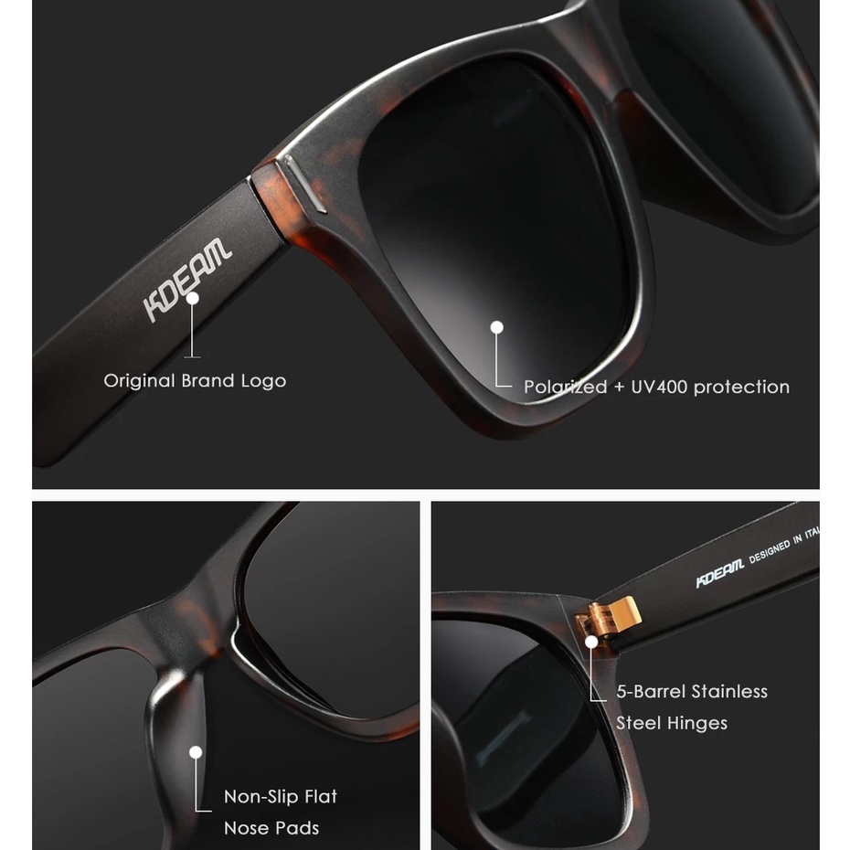 KDEAM Kính Mát  Hàn Quốc Phân Cực Uv400 Phong Cách Thời Trang Vintage Mới 2023