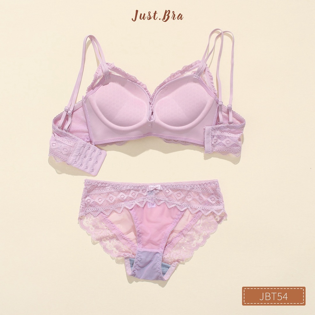 Bộ đồ lót Just Bra chất liệu ren cao cấp, mút dày nâng ngực JBT54 | BigBuy360 - bigbuy360.vn