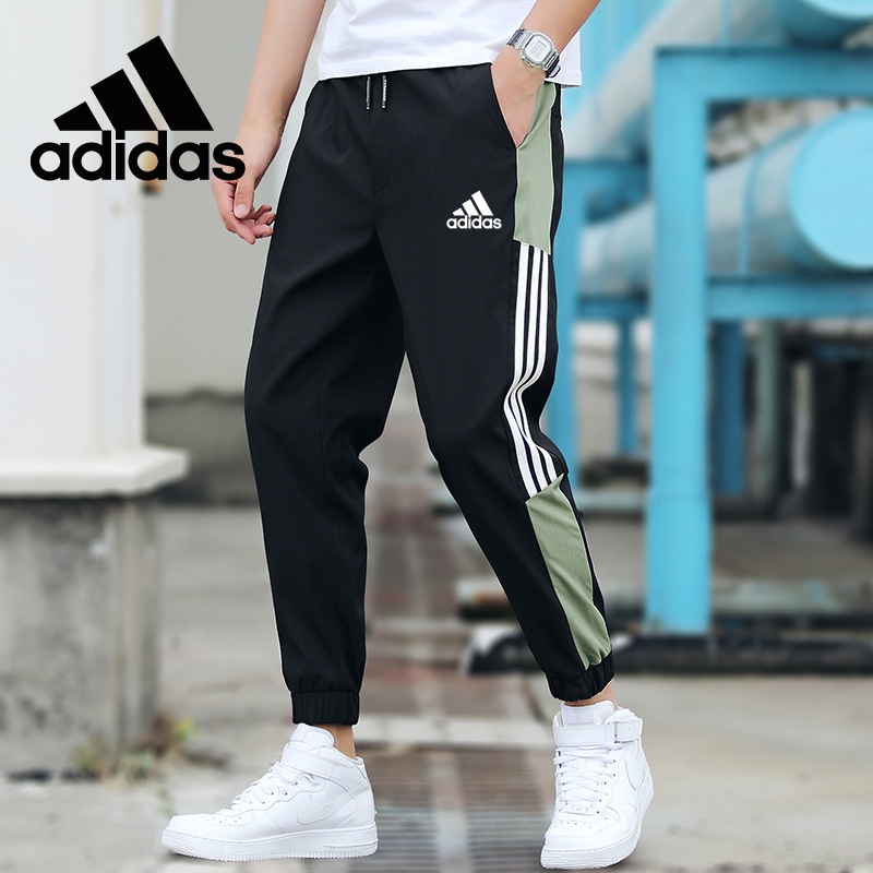 Quần Dài Thể Thao Adidas Chất Liệu Lụa Lạnh Co Giãn Phong Cách Hàn Quốc Thời Trang Cho Nam