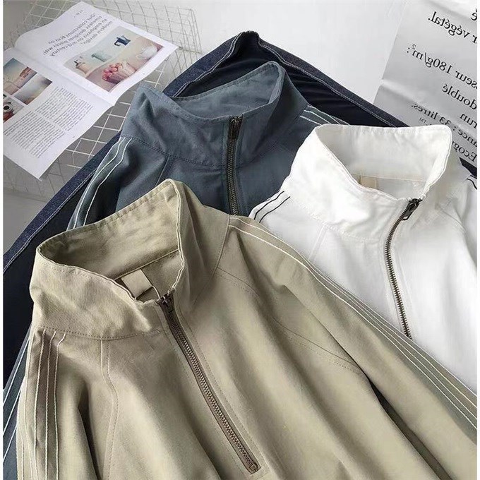 Áo Khoác Tay Dài Màu Trơn Phong Cách Nhật Bản Size S-2Xl Cho Nam Nữ | BigBuy360 - bigbuy360.vn