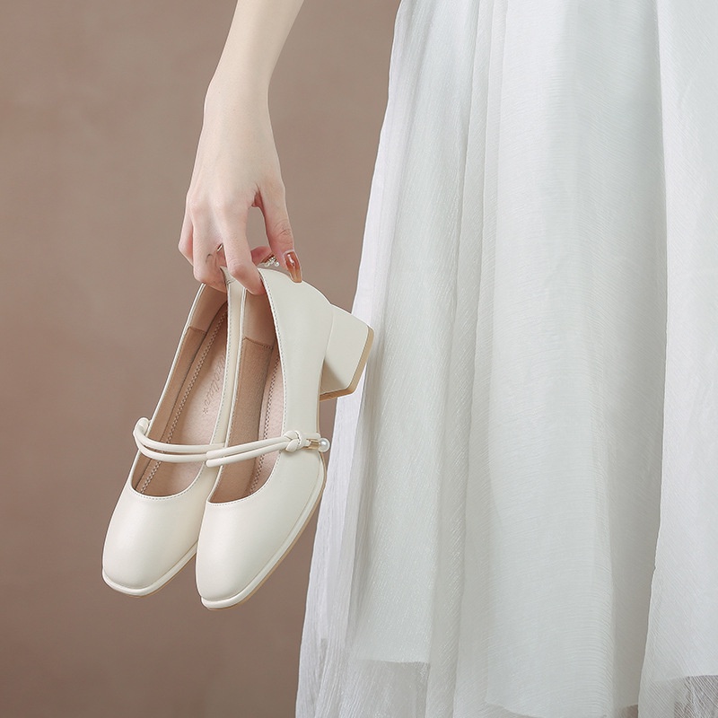 Giày Cao Gót Mũi Vuông Đế Mềm Thời Trang Công Sở Cho Nữ