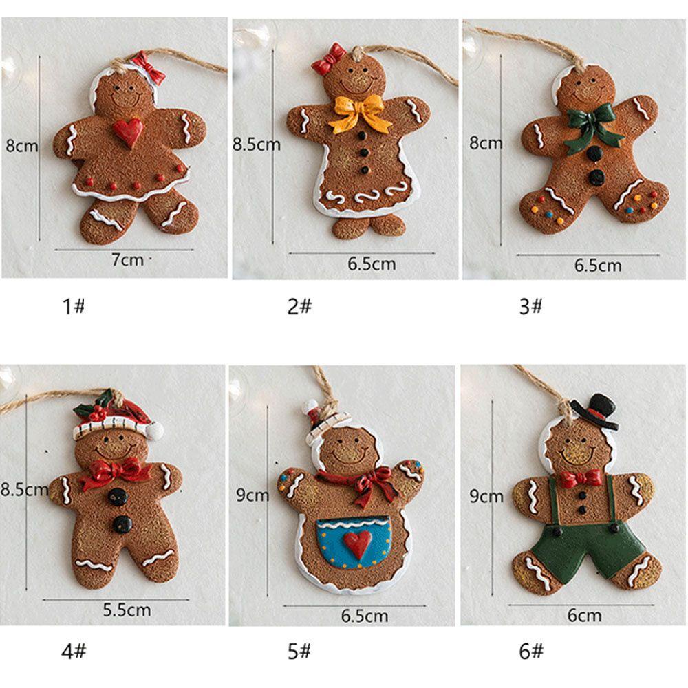 CONOPERY Mặt Dây Chuyền Hình Bánh Gừng 2022 Navidad Giáng Sinh Năm Mới Bằng Nhựa Resin