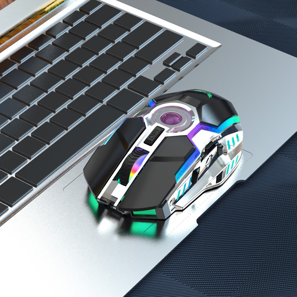 Chuột Gaming Hel + 2.4g Không Dây Có Đèn Led Nền Cho Laptop / Máy Tính