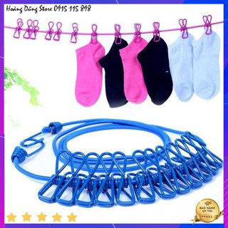 💥FREE SHIP💥 Dây phơi đồ thông minh kèm cặp nhiều màu (dây kèm cặp)