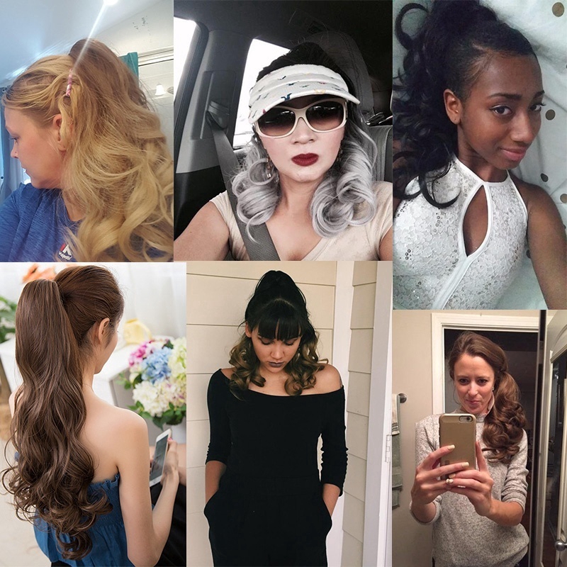 Tóc giả WIGSIN phồng dày kiểu đuôi ngựa dài 22inch