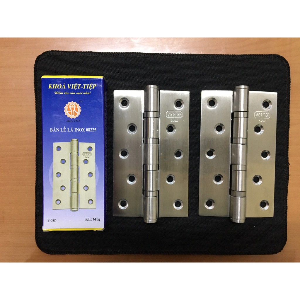 Bản lề lá Việt Tiệp inox trắng 08275 , 08205 , 08225  - 1 bộ 2 cặp