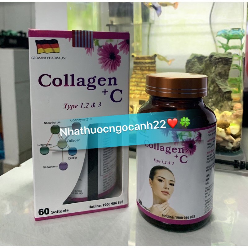 ĐẸP DA SÁNG DA COLLAGEN + C (Lọ 60 viên)