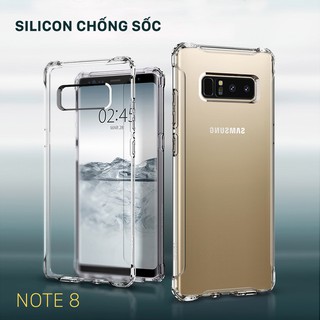 Ốp lưng Samsung Note 8 silicon trong suốt chống va đập