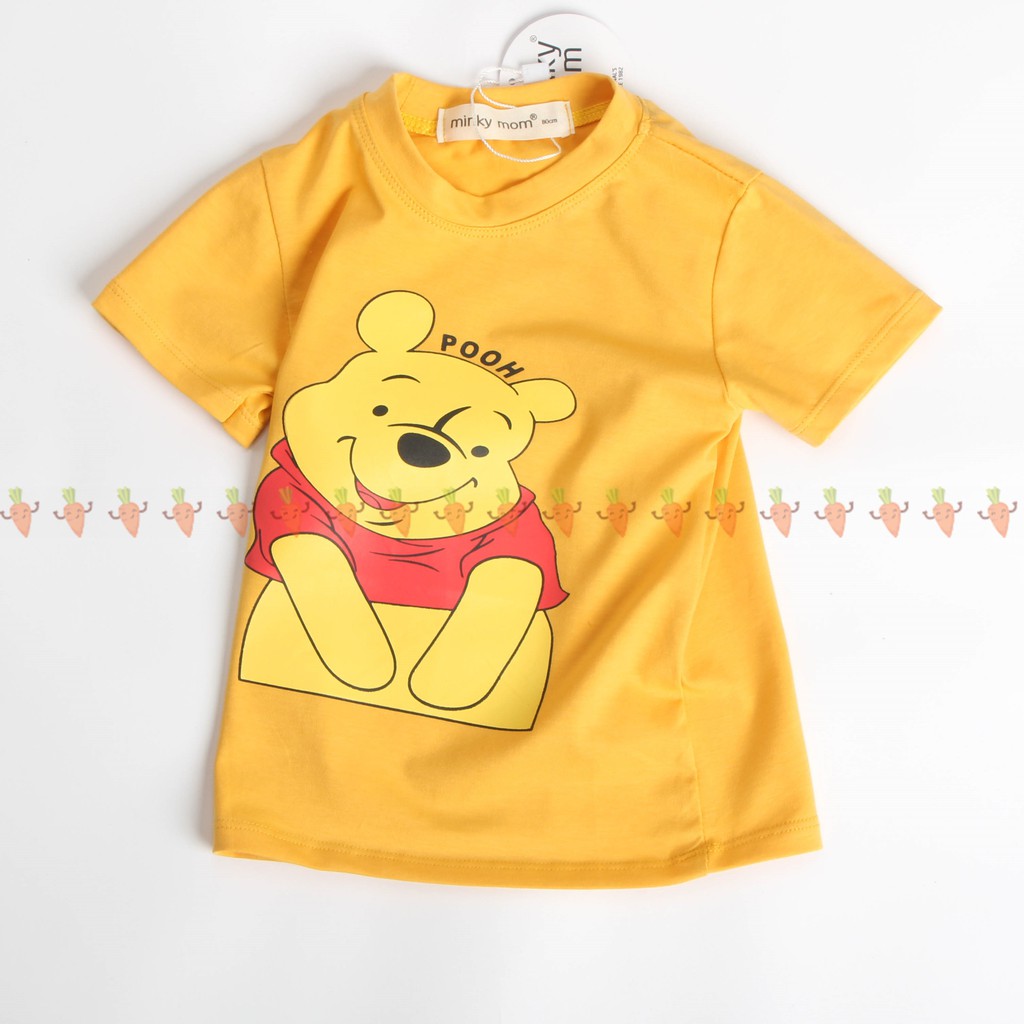 [SALE] Áo Cộc Tay Cho Bé Trai, Bé Gái Minky Mom Vải Cotton 100% Họa Tiết Hoạt Hình Đáng Yêu, Áo Thun Trẻ Em MKMA2107