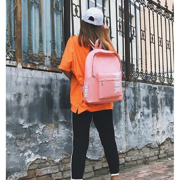 Balo Pink vải dù chống thấm