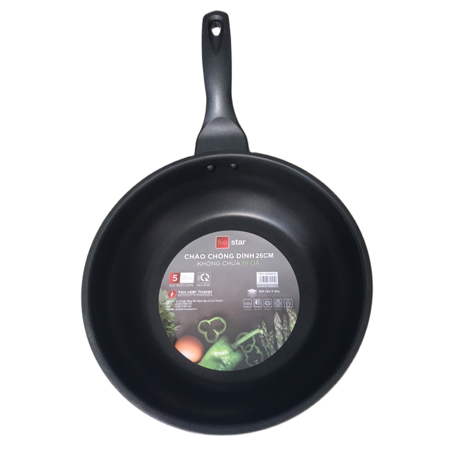 Bộ 2 chảo chống dính bếp từ cao cấp Fivestar 3 đáy 24cm - 26cm - 28cm ( chảo chiên x chảo sâu lòng ), tặng 1 sạn dừa