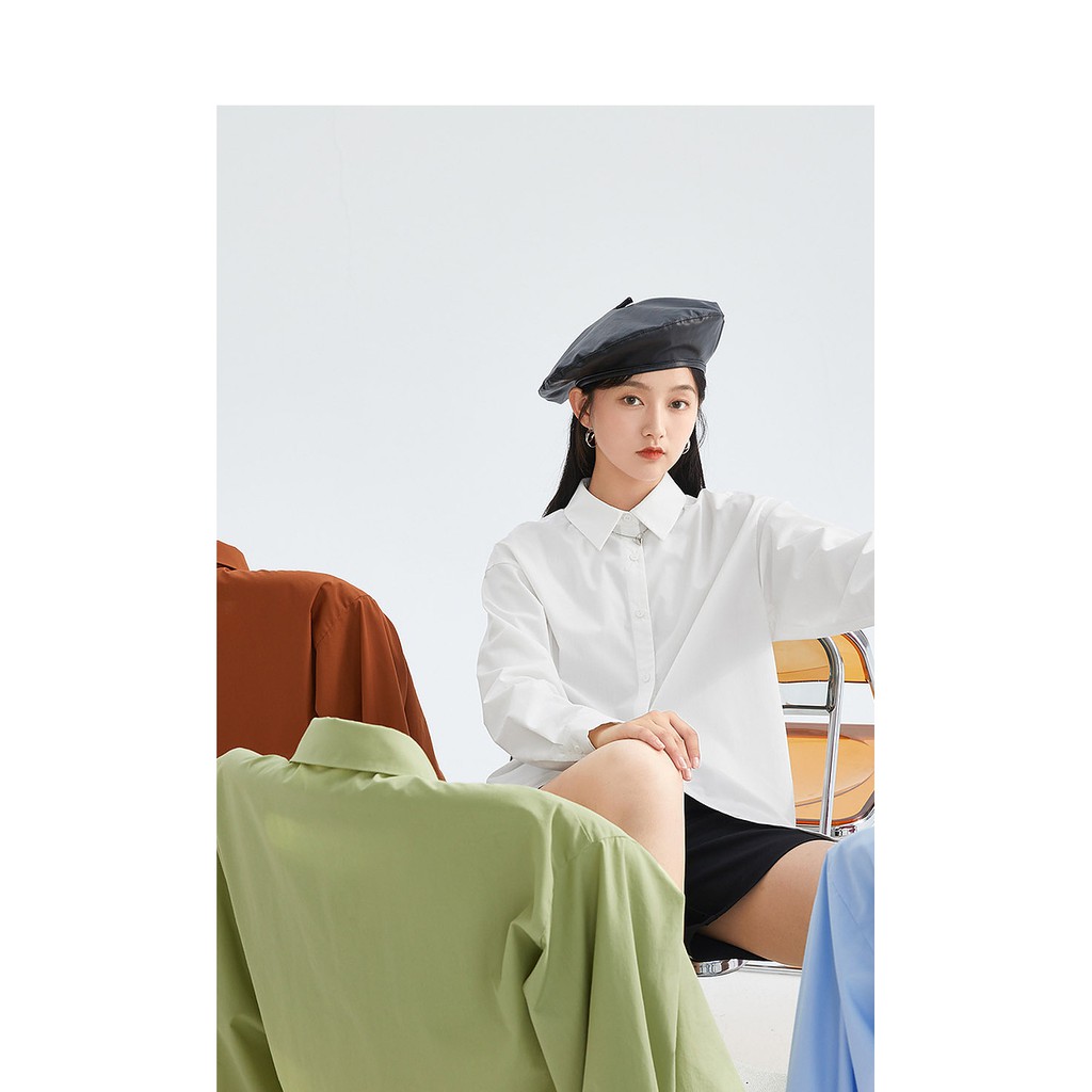 Áo Sơ Mi Công Sở Nữ Cổ Đức Vai Chờm Thanh Lịch, Sơ Mi  Thô Màu Trắng Basic Quyên Fashion AA521