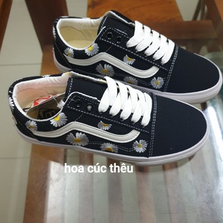 (Tặng hôp)Giày thể thao hoa cúc 3 mẫu