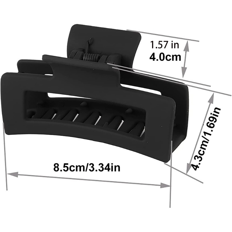 Set 5 Kẹp Tóc Càng Cua Màu Nhám Đơn Giản Chống Trượt