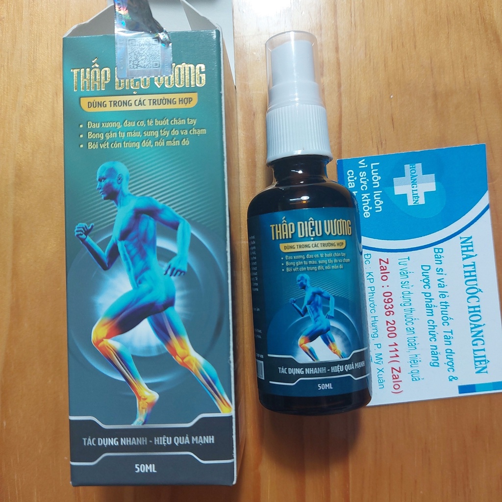 Xịt giảm đau THẤP DIỆU VƯƠNG giảm đau cơ, xương, khớp, bong gân, côn trùng cắn