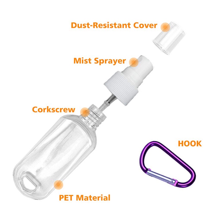 Chai Nhựa Rỗng Trong Suốt Đựng Nước Rửa Tay Có Móc Dung Tích 30ml / 50ml
