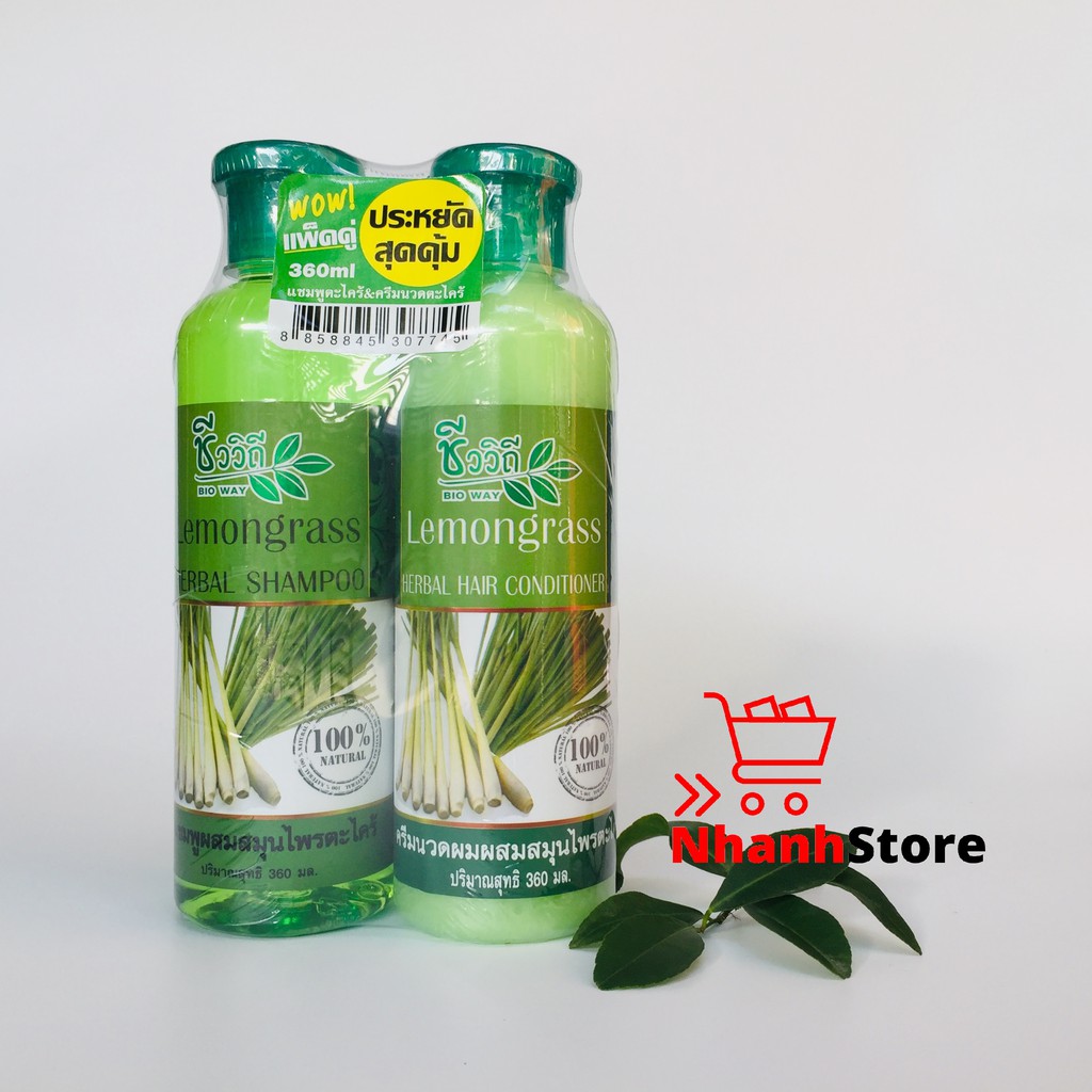 DẦU GỘI VÀ XẢ TINH DẦU SẢ CHANH LEMONGRASS 360ml