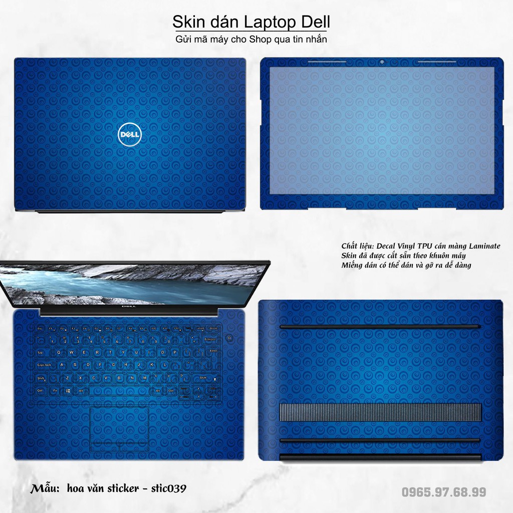 Skin dán Laptop Dell in hình Hoa văn sticker nhiều mẫu 7 (inbox mã máy cho Shop)