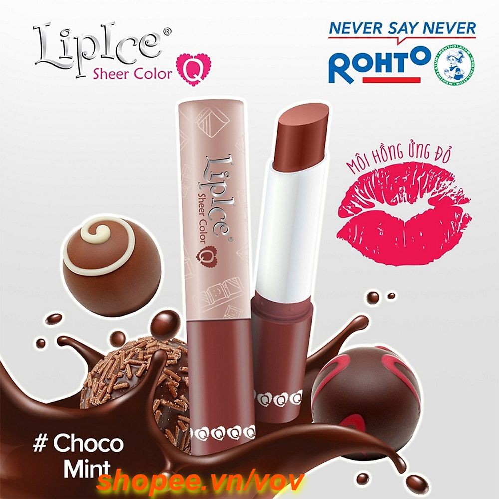 Son Dưỡng Lipice Sheer Color Q 2.4g choco mint 100% chính hãng.