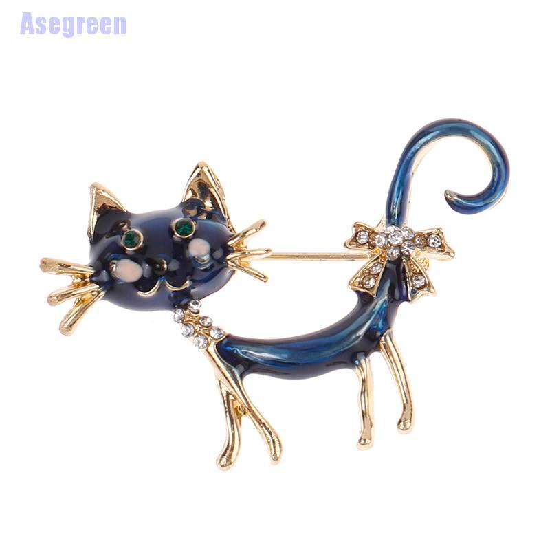 Ghim cài áo kiểu chú mèo xanh đáng yêu dành cho nữ