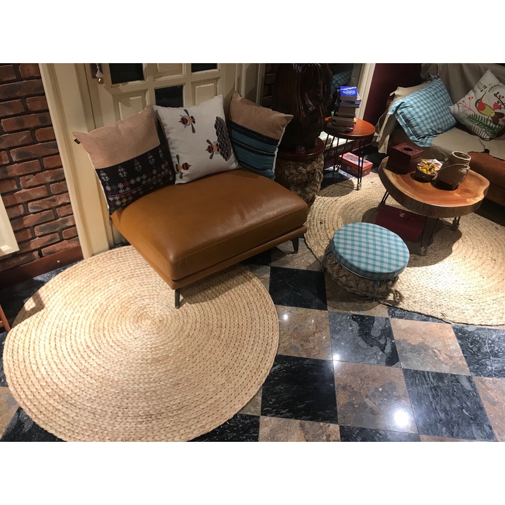 Thảm cói, thảm lục bình decor, trải sàn, chụp ảnh xuất khẩu Hưng Phúc size 1m2